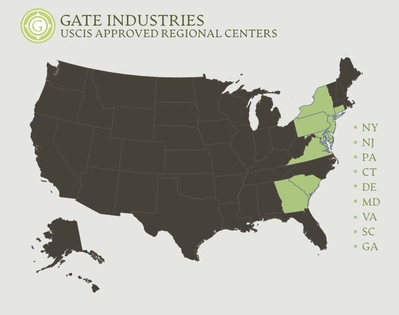 USA regional map